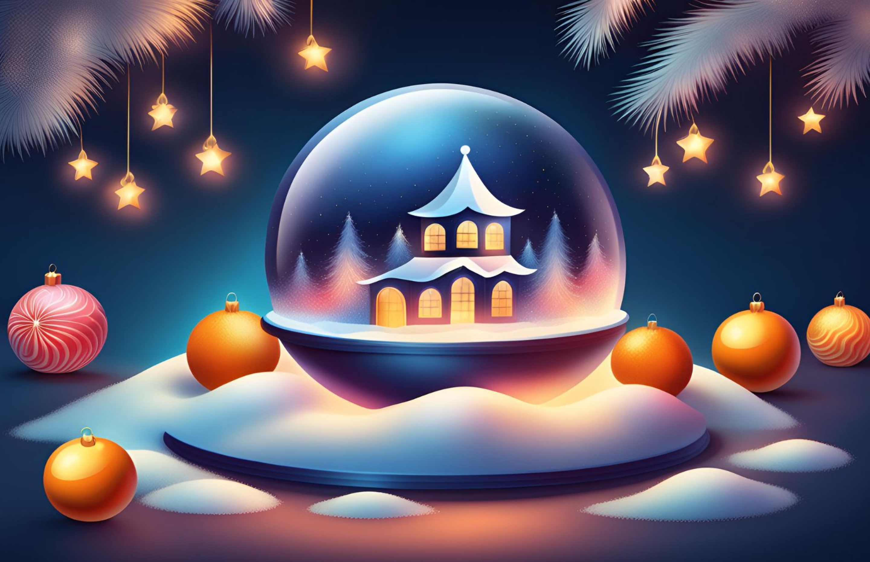 zdjęcie śnieżnej kuli